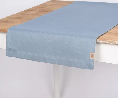 Produktbild von Tischläufer Erik aus 100% Leinen 1-lagig 47x150cm blau