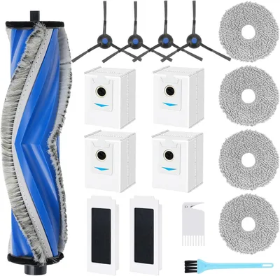 Produktbild von Zubehör für Ecovacs DEEBOT T30S, Ersatzteile für Ecovacs Deebot T30S PRO Staubsauger, 1 Hauptbürste, 2 HEPA-Filter, 4 Wischtücher, 4 Seitenbürsten, 4 Staubbeutel