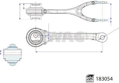 Produktbild von SWAG 33 10 8810 Querlenker Hinten Links Hinten Rechts Unten Vorne passend für MERCEDES-BENZ A-Klasse (W176)