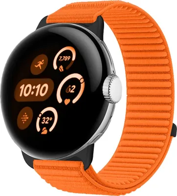Obrázek produktu pro Nylonový řemínek pro Google Pixel Watch 4 / 3 / 2 / 1 41 mm suchý zip oranžový