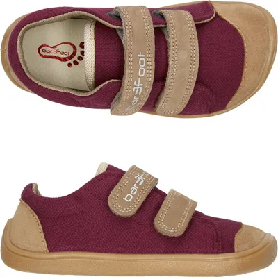 Produktbild von Canvas Sneakers 3F Vegan 3BE29/13 bar3foot super flexi Burgund barefoot