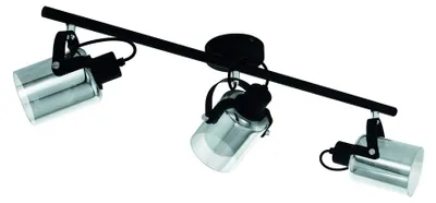 Productafbeelding van Plafondlamp Berregas 3-lichts zwart met chroom