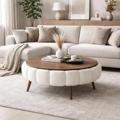 Image de Hanah Home, table gigogne de haute qualité (3 pièces) - Chêne saphir, 100 cm, 100% mélaminé