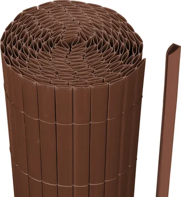 Obrázek produktu pro Yakimz PVC plot soukromí zástěna soukromí zahradní plot soukromí zástěna větrná clona pro balkon a terasu, hnědá 80x500cm