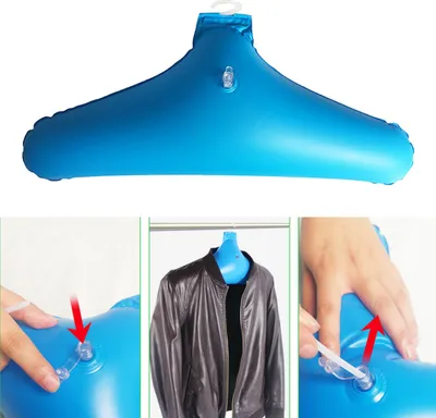 Produktbild von 5pcs PVC aufblasbare faltbare Kleiderbügel -Rack -Rack -Tragbecher -Kleiderhalter