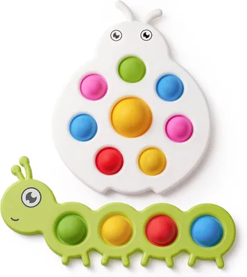 Productafbeelding van Sensorisch fidget popspeelgoed voor baby's - Set van 2 - Montessori bubbelspeelgoed voor peuters 1 tot 3 jaar