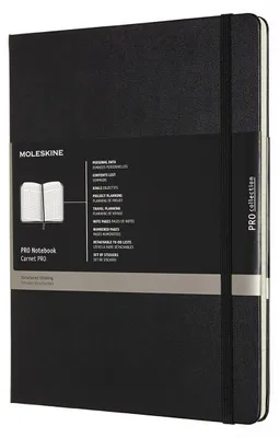 Produktbild von Moleskine – Notizbuch Professional, ft 19 x 25 cm, liniert, Hardcover, 189 Seiten, schwarz