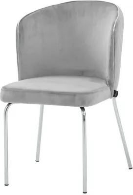Produktbild von Luxus Esszimmerstuhl Stuhl Sessel Sitzer 1 Sitz Clubsessel Stoff Esszimmer Grau
