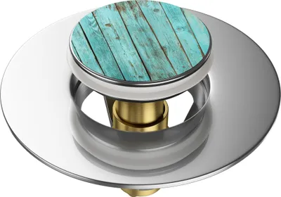 Produktbild von SANILO® Pop-Up Waschbeckenstöpsel, universal Pop Up Abflussstopfen mit Motiv - Lumber