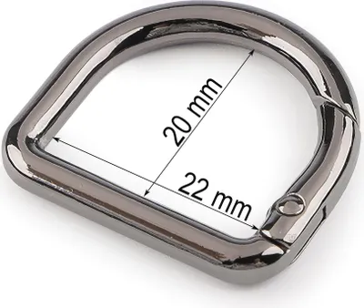 Produktbild von Karabiner D-Ring 1 Stück Metall Ringkarabiner Schlüsselring Taschenkarabiner
