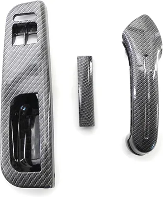 Productafbeelding van Interne deurklink afdekking + bijrijderszijde in carbonlook voor VW Golf 4 Bora (2-deurs)