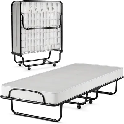 Immagine prodotto di Letto pieghevole - Letto per ospiti - Letto a scomparsa - Letto singolo - Letto aggiuntivo - Materasso in memory foam da 10 cm