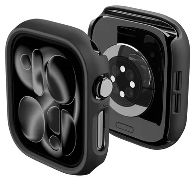 Obrázok produktu pre Spigen Rugged Armor, Puzdro, Smartwatch, Čierna, Apple, Apple Watch 12 (46mm), Termoplastický polyuretán (TPU)