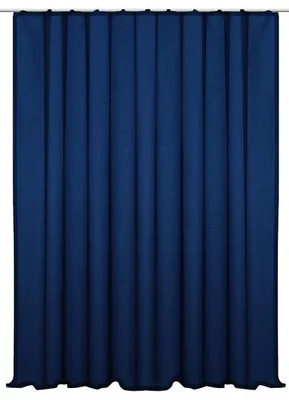 Produktbild von Vorhang blau Kräuselband 300x245 cm Seidenglanz halbtransparent Gardine extra breit