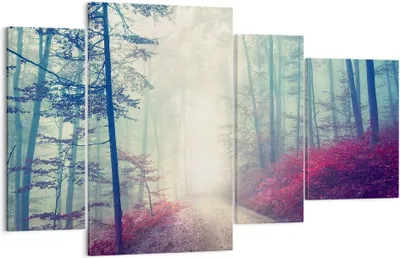 Produktbild von Bild auf Leinwand - Leinwandbild - Wald Baum Natur - 120x70cm - Wand Bild - Wanddeko - Wandbilder - Leinwanddruck - Bilder - Kunstdruck - Wanddekoration - Leinwand bilder - Wandkunst - DL120x70-3667