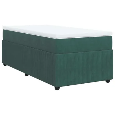 Produktbild von Boxspringbett mit Matratze Dunkelgrün 90x200 cm Samt