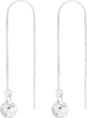 Produktbild von Ohrringe 925 Sterling Silber Durchzieher mit Zirkonia 5mm
