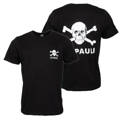 Produktbild von FC St. Pauli - T-Shirt Totenkopf klein - schwarz