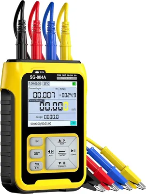 Produktbild von FNIRSI SG-004A Multifunktionaler Signalgeber, Thermoelement- und Widerstandsmessung, 24 V, 0-24 mA, USB-C