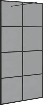 Immagine prodotto di vidaXL Schermo doccia walk-in Nero 100 x 195 cm Vetro temperato