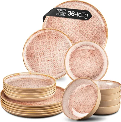 Produktbild von Moritz & Moritz TERRA 36-tlg Geschirr Set 12 Personen Rosa