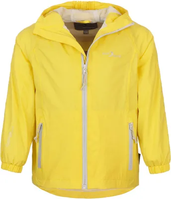 Produktbild von Blue Wave Kinder Funktionsjacke Finn - Winddichte und atmungsaktive Outdoor-Jacke in Neongelb Größe 104