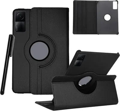 Produktbild von 360° drehbare Kunstlederhülle für 11 Zoll Tablet, Schutzhülle für Xiaomi Redmi Pad SE 2023, Multi-Winkel Ständer