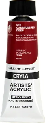 Zdjęcie produktu dla Daler Rowney Cryla Artists’ Farba akrylowa Cadmium Red Deep 75 ml 1 szt.