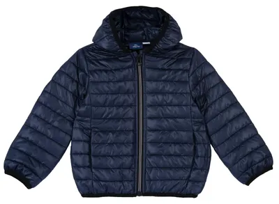 Productafbeelding van Chico jongensjas met capuchon en rits. Warme jas met capuchon, blauw (1)