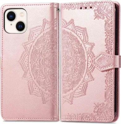Obrázok produktu pre imoshion Mandala Bookcase pre Apple iPhone 14 / 13 - Ružovo-zlatá