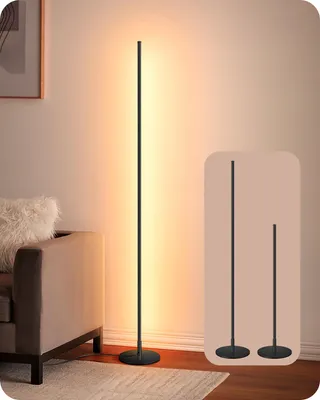 Productafbeelding van EDISHINE Vloerlamp Woonkamer, Dimbare LED Vloerlamp, 3000K Warmwit met Memory-functie, Verstelbaar tot 146 cm