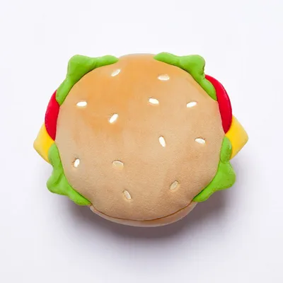 Produktbild von Relaxazzz Fast Food Burger Round Plüsch -Reisekissen und Augenmaske
