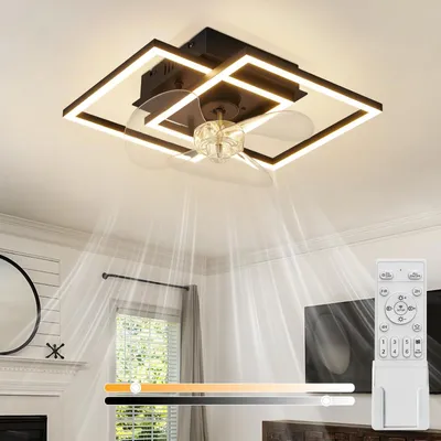 Zdjęcie produktu dla Wentylator sufitowy LED z oświetleniem i pilotem