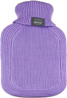 Produktbild von Fashy Wärmflasche 2,0 L mit Rollkragen Strickbezug flieder