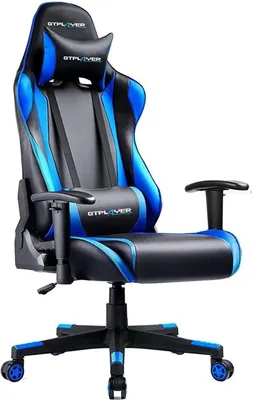 Produktbild von GTPLAYER Gaming-Stuhl Gaming Stuhl Bürostuhl Ergonomisch, Lendenkissen verstellbar (Zockerstuhl, Zocker, Sessel Gaming, 150kg belastbar, 1 Stk)