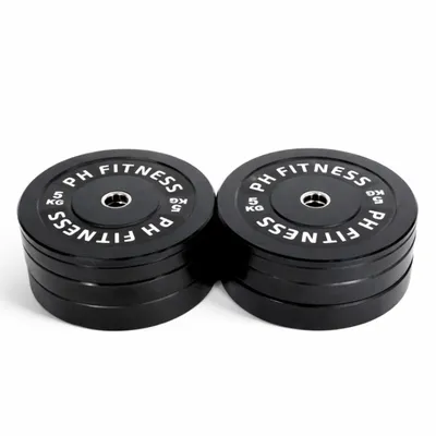 Produktbild von PH Fitness Olympische Bumper Plates 290KG Vorteilsset - 50mm - Gummigewichtsscheiben Gewichtsscheiben Für Krafttraining, Hanteln und Langhanteln