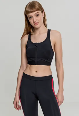 Produktbild von Urban Classics Sport BH Ladies Tech Mesh Zipped Bra Black-M