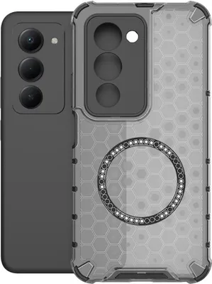 Produktbild von Magnet Hülle für Xiaomi Redmi 15 5G / 4G Honeycomb Hybrid Ringhalter Schwarz