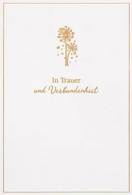 Produktbild von Trauerkarte Kondolenz unverpackte Beileidskarte mit Umschlag In Trauer und Verbundenheit