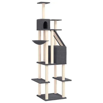 Immagine prodotto di vidaXL Graffiatoio in sisal grigio scuro 201 cm