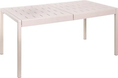 Produktbild von BELIANI Gartentisch beige Kunststoffgestell 154 x 84 cm 4-6 Sitzer wetterfest für Garten Terrasse Außenbereich Outdoor