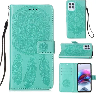 Produktbild von König Design Hülle kompatibel mit Motorola Moto G100 Kunstleder Handyhülle - Handy Case Grün