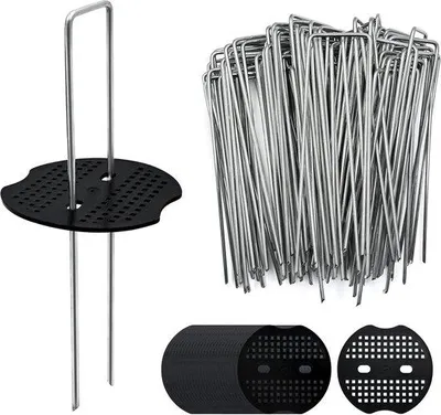 Produktbild von Famanu Gartenpfähle U-förmig 80 Stück Set - Metall Schwerlast für Landschaftsgestaltung