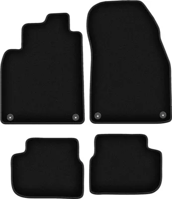 Zdjęcie produktu dla Dywaniki welurowe do Saab 9-3 II cabrio (2002-2014) - czarne dywaniki samochodowe BASIC komplet (4 szt.)