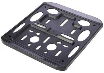 Produktbild von Kennzeichenhalter Motorrad Kennzeichenhalterung - Universal - 22 x 19 cm - Carbon Schwarz