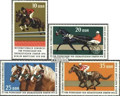 Produktbild von Briefmarken DDR 1974 Mi 1969-1972 (kompl.Ausgabe) gestempelt Internationaler Kongreß für Pferdezucht