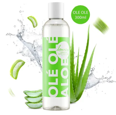 Produktbild von LOOVARA Gleitgel Ole Ole Aloe 300ml - Natürliches medizinisches Gleitmittel auf Wasserbasis mit Aloe Vera | Premium Intimgel für Paare & Singles | Feuchtigkeitsspendend & hautfreundlich für streichelzarte Haut | Kondomgeeignet & kompatibel mit Toys | Sanf