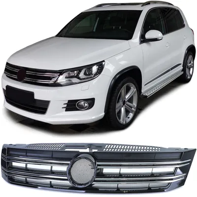 Kühlergrill Sportgrill Grill Schwarz Glanz für VW Tiguan 5N Facelift 11-18 – Produktansicht