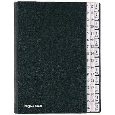 Produktbild von Pagna Pultordner Classic 44 Fächer, Schwarz, A4, 265 mm, 55 mm, 340 mm