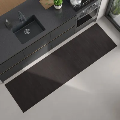 Produktbild von Küchenläufer FLOW Küchenteppich Bambusteppich Läufer Teppich ohne Bordüre Ebony Maß ca. 60 x 120 cm